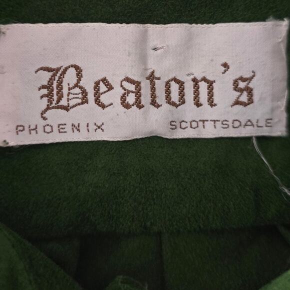 Ernst Strauss by Paul Schnell Vintage Forest Green Suede Women's Winter Jacket L - Picture 4 of 6